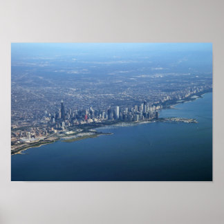 Póster Centro aéreo Chicago 11x16