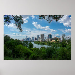 Poster Centro Austin Skyline de Norwood - Austin Texas