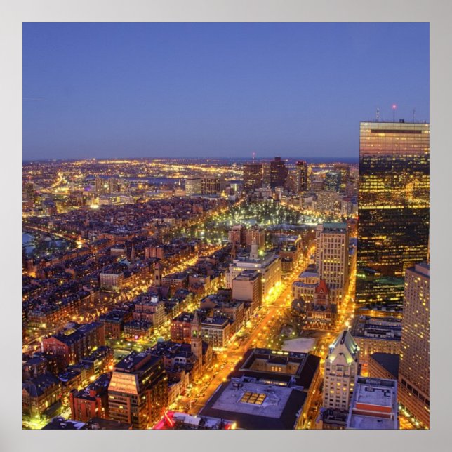 Poster Centro Boston e Hancock Tower (Frente)