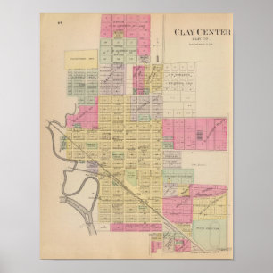 Póster Centro da argila, o Condado de Clay, Kansas