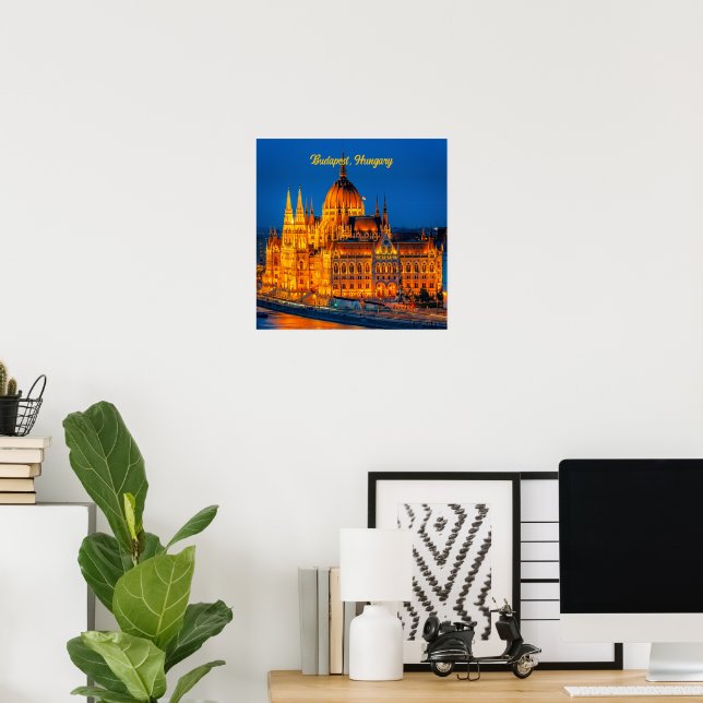 Poster Centro da Cidade de Budapeste, (Escritório em casa)