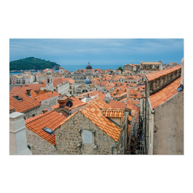 Póster Centro da cidade de Dubrovnik (Frente)
