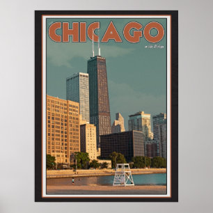 Póster Centro de Chicago - de John Hancock