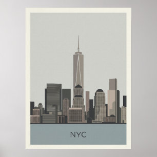Poster Centro de Comércio Mundial Um da Cidade de Nova Yo