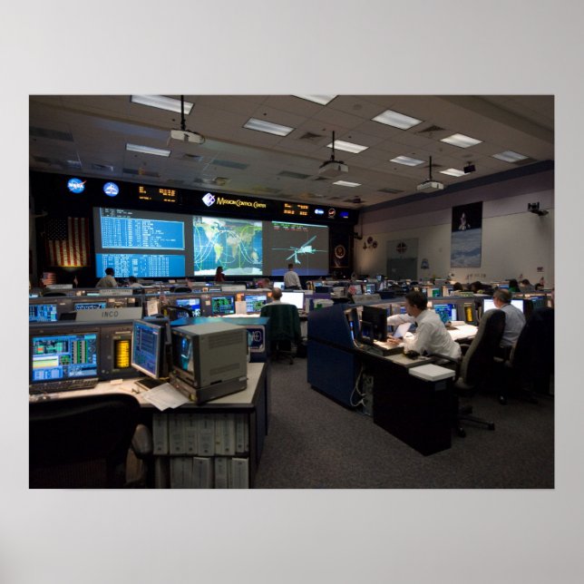 Póster Centro de Controlo de Missão (STS-119) (Frente)