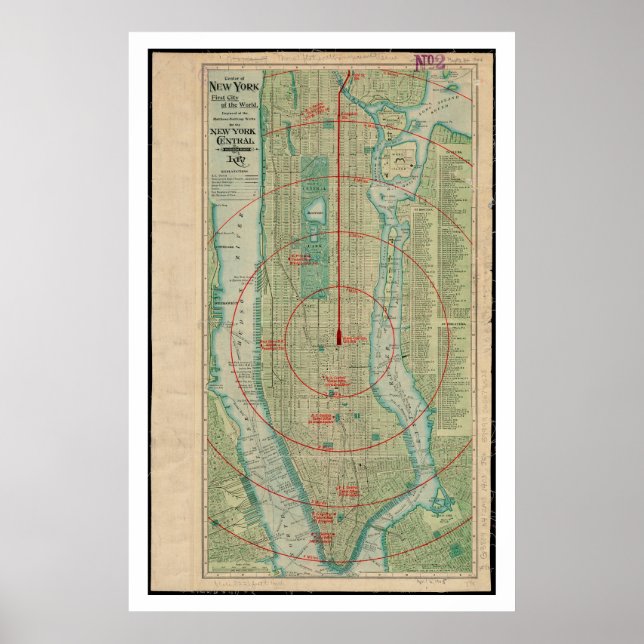 Poster Centro De Nova Iorque, Primeira Cidade Do Mundo (Frente)