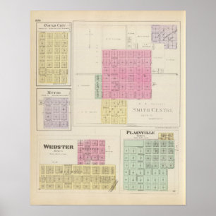 Poster Centro de Smith, cidade de Gould, motor, Webster,