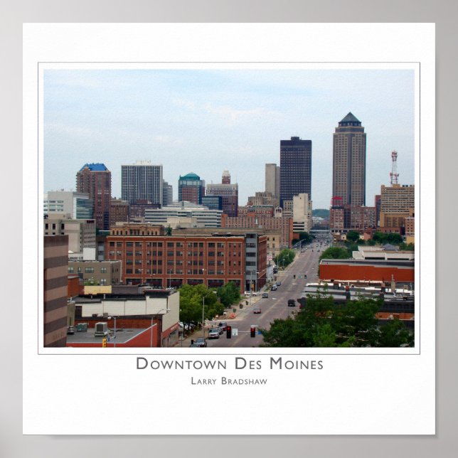 Póster Centro Des Moines (Frente)