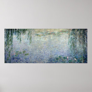Poster Centro dos salgueiros Weeping de Claude Monet