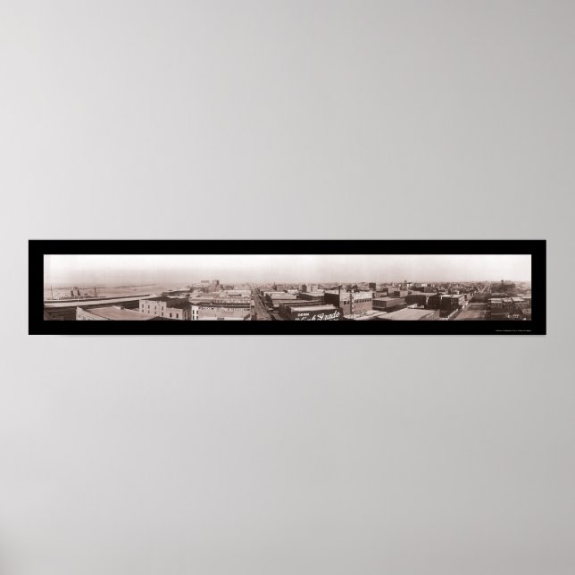 Póster Centro Galveston, Foto TX 1910 (Frente)