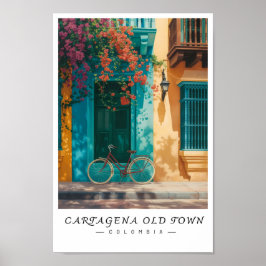 Poster Centro Histórico de Cartagena Colômbia Arte de Par