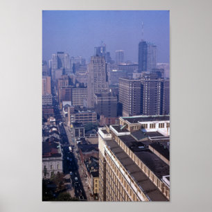 Poster Centro Histórico de Filadélfia City Ben Franklin