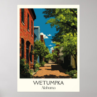 Poster Centro Histórico de Wetumpka Alabama