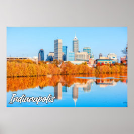 Poster Centro Indianapolis, Indiana, Estados Unidos