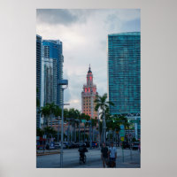 Centro Miami Skyline com a Torre da Liberdade em D