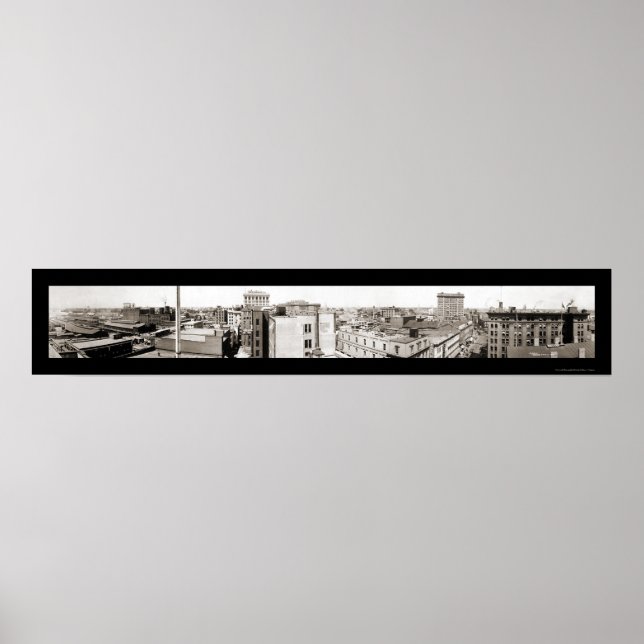 Póster Centro Norfolk, VA Foto 1919 (Frente)