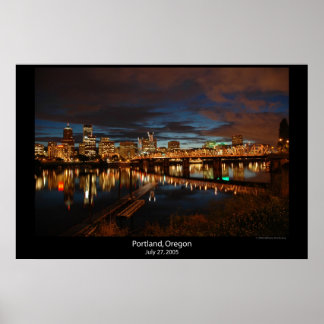 Póster Centro Portland, Oregon