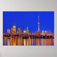 Centro Toronto skyline à noite