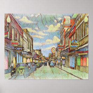 Poster Centro Vintage Biloxi