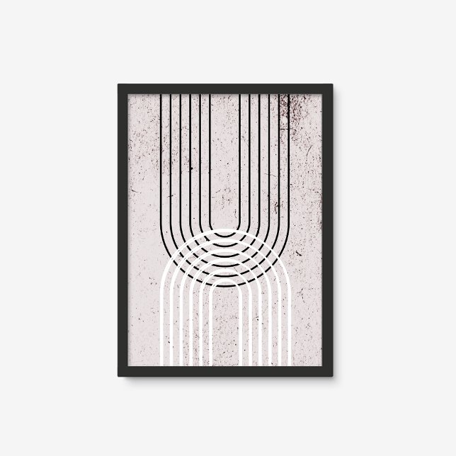 Poster Centros De Médio Geométricos Negra E Branco Minima (Criador carregado)
