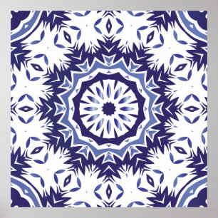 Poster cerâmica azulejo ornamental portuguesa. Mínimo des