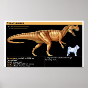 Poster Ceratosaurus - Biologia Jurássico