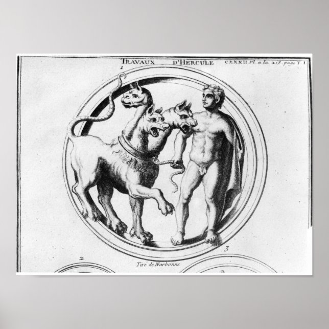 Poster Cerberus Tamed by Hércules (Frente)