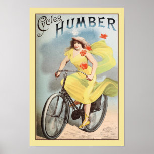 Poster Cerca de 1890 Vintage Cycle Bicyles Ad Humber
