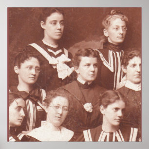 Póster cerca de 1905 coro feminino