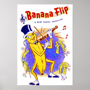 Poster cerca de 1950 Sacudir de Banana