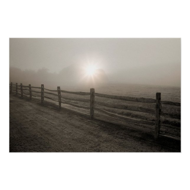 Póster Cerca e Sunburst Através de Nevão perto de Sharon (Frente)