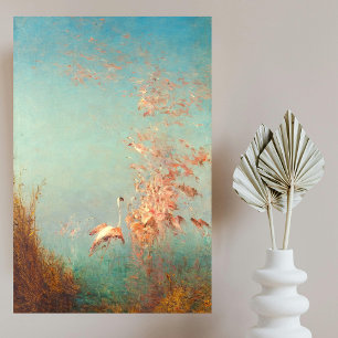 Póster Cercado de Flamingos Rosa, Étang De Vaccarès