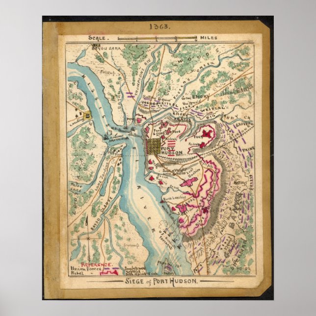 Poster Cerco de Port Hudson (Frente)