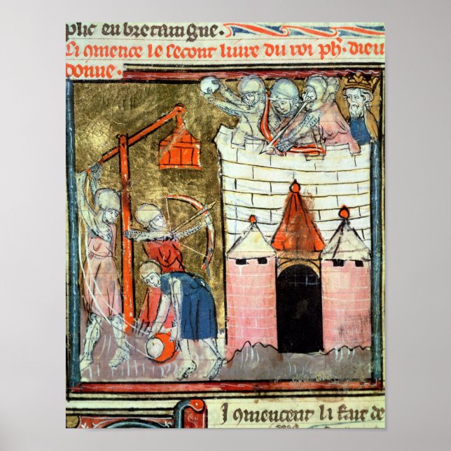 Póster Cerco do Chateau de Chinon (Frente)