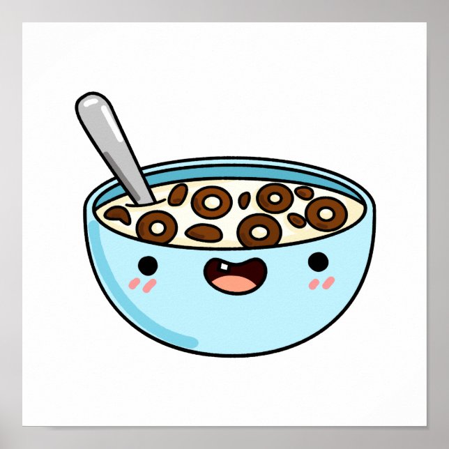 Poster Cereal Kawaii Cute (Frente)