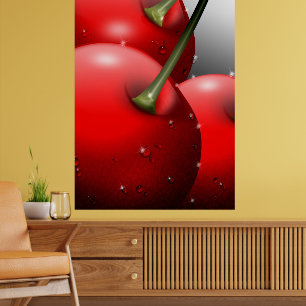 Poster Cerejas com gotas de areia