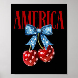 Poster Cerejas Coquete América Arco Cereja 4 de Julho EUA