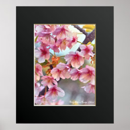 Poster Cerejeira em flor "Kawazu-Zakura" pôster