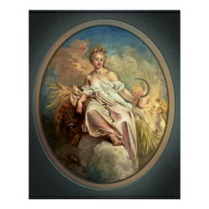 Póster Ceres (Summer) por Antoine Watteau