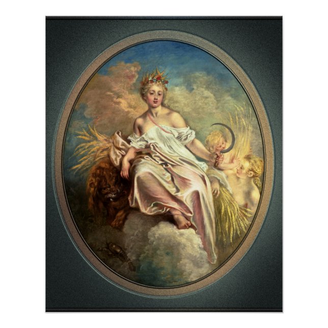 Póster Ceres (Summer) por Antoine Watteau (Frente)