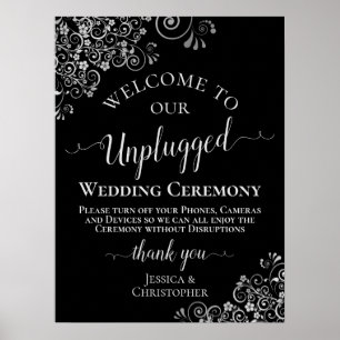 Poster Cerimônia de casamento desplugada do Na moda de pr