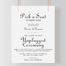 Poster Cerimônia de Casamento Minimalista Sem Ligação