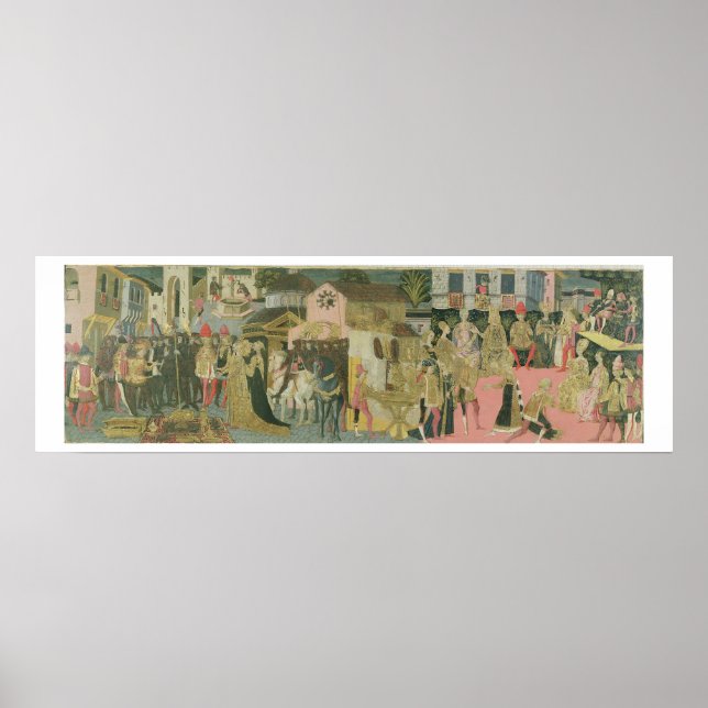 Póster Cerimônia de casamento pintada no painel de casset (Frente)