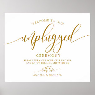 Poster Cerimônia de Casamento Sem Dispositivos -Tipografi