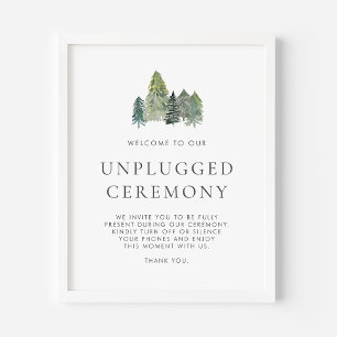 Poster Cerimônia de Casamento Unplugged Woodcolor