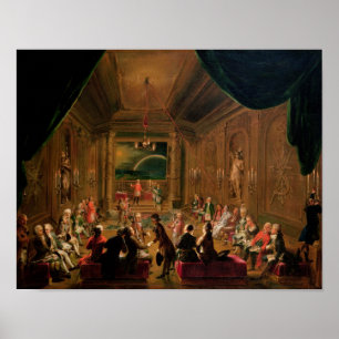 Poster Cerimônia de inauguração em um Masônico vienense