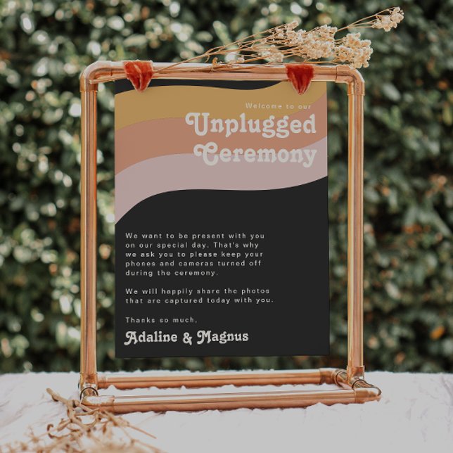 Poster Cerimônia Desconectada do Arco-Íris Escuro Moderno (Criador carregado)