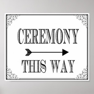 Poster Cerimónia do sinal do casamento este branco do
