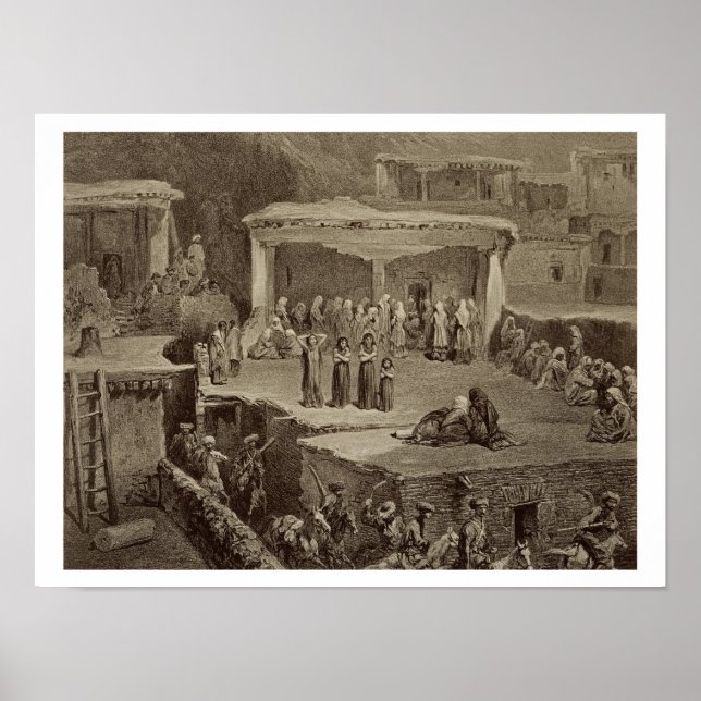 Poster Cerimônia funerária nas ruínas de Akhaltchi, Dages (Frente)