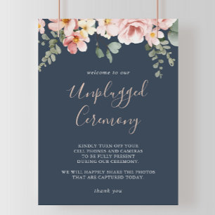 Poster Cerimônia Inplugada do Rosa Floral de Jardim Eucal
